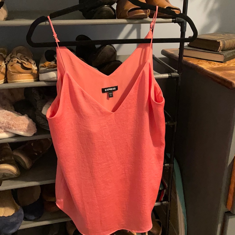 Express pink satin tank top. Size S.